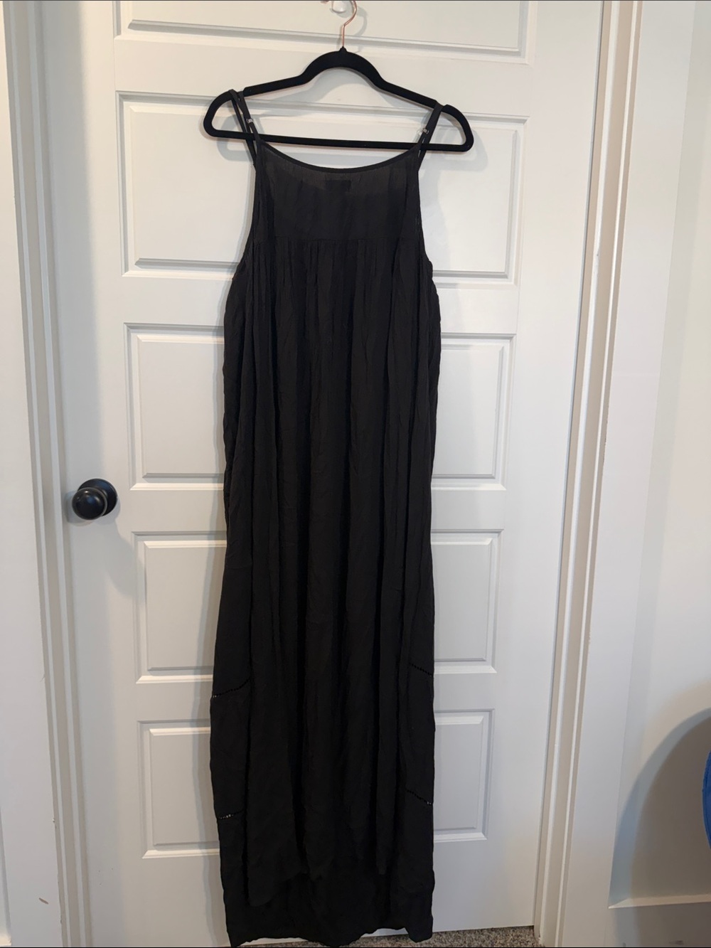Cost Plus World Market Black Boho Lined Floral Dress L/XL - Picture 4 of 4